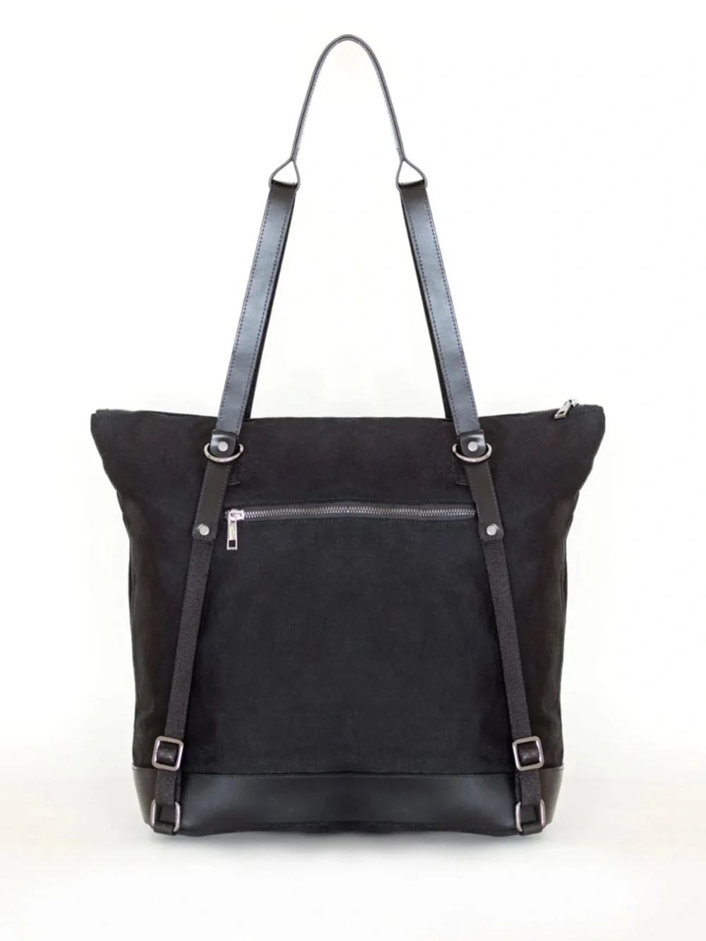 The Luxe Arch Nappy Bag - Gray/Black Changing Pad, Dust Bag, Pram Clips Included